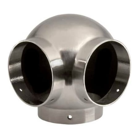 Lavi Industries Lavi Industries, Ball Elbow, Side Outlet, for 2" Tubing, Satin Stainless Steel 44-703/2
